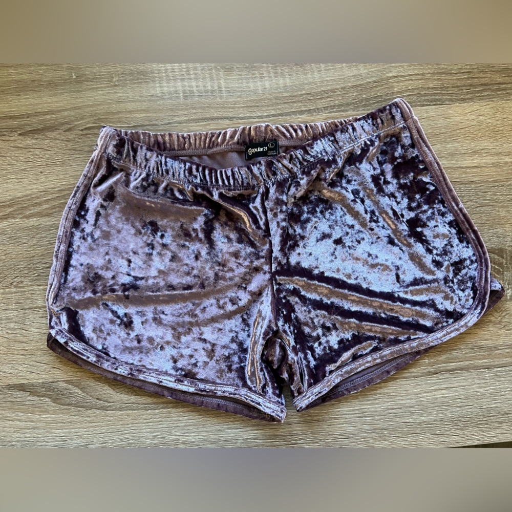 Rue21 velvet shorts, size Large